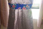 Brand new Soaked in Luxury grey/silver floral midi dress size L UK12/14 EUR40/42 Postage included