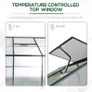New Garden Walk-in Polycarbonate Greenhouse with Raised Garden Bed 6ft x 8ft Image 4