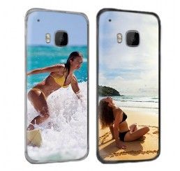 HTC One M9 - Personalised Hard photo custom case - Black, White or Transparent