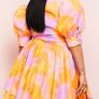 new ASOS LUXE Curve sweetheart cut out puff multi color size 16 Image 3
