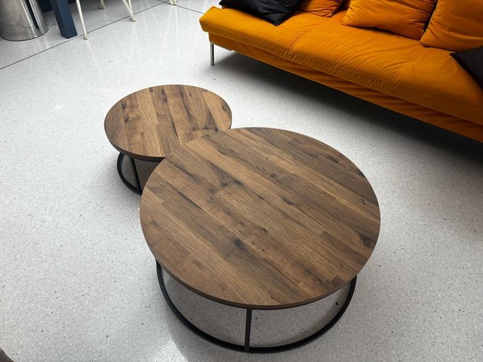 Brown Nesting Circular Coffee Table from Next