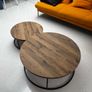 Brown Nesting Circular Coffee Table from Next Image 2