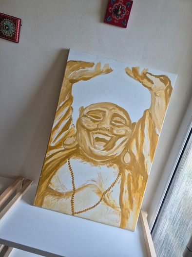 Happy Buddha - Handpainted Original