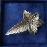 Vintage Silver Tone Marcasite Maple Leaf Brooch Image 5