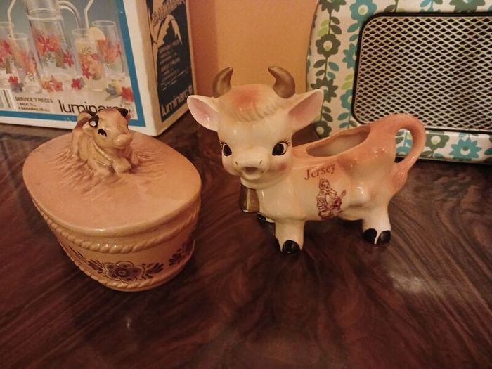 Jersey Cow butter dish
