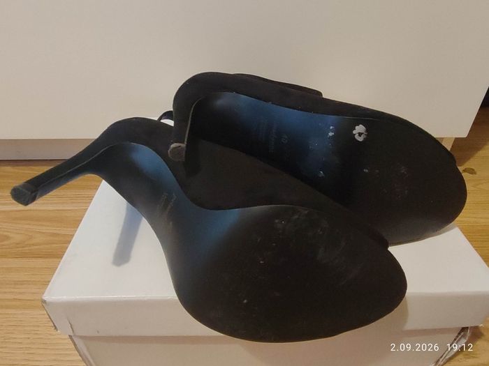 Primadonna Collection Black Peep Toe Ankle Boots - Size 40 (UK 6.5/7)