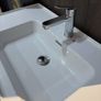 Crea 800mm Wall Hung Unit and Wash Basin Glossy White w/ tap Image 4