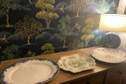 Three old serving platters