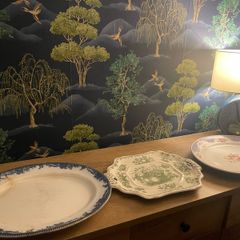 Three old serving platters