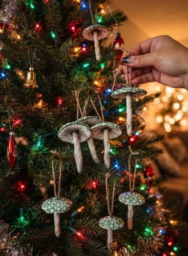 Handcrafted Cotton spoon mushroom