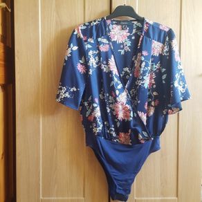Navy Floral Bodysuit