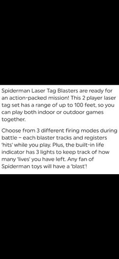 Spider-Man Laser Tag Gun Blasters Trio