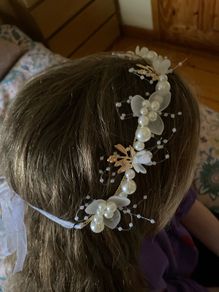 Brand new pearl detail communion headband headpiece crown