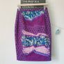 Vintage Y2K 2000s European designer Peter Pilotto digital print cotton high waist skirt S 28W size 10 Image 6