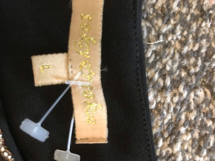 Cocktail dress black and gold