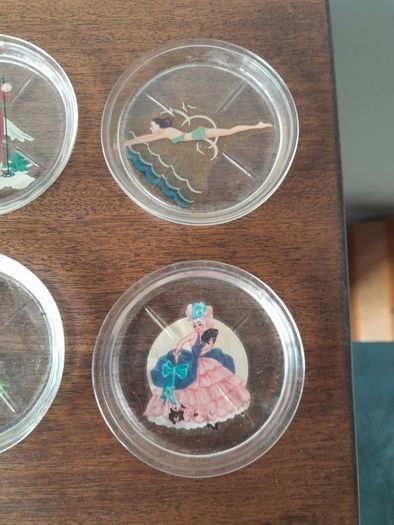 Art Deco Pin Up Drink Coasters
