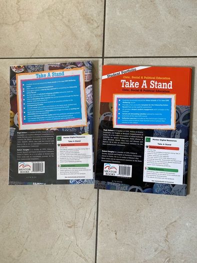 Junior Cycle CSPE Hugh Holmes & Robert Clougher  Take a Stand Textbook and Portfolio