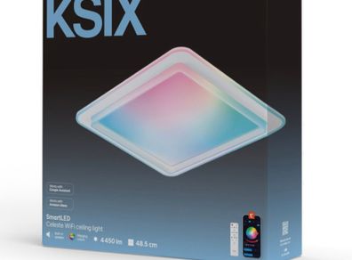 8K Smart LED Ceiling Light Celeste, Square Design, Bluetooth Speaker, RGBIC + CCT