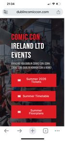 Dublin Comic Con Family ticket on 8th August