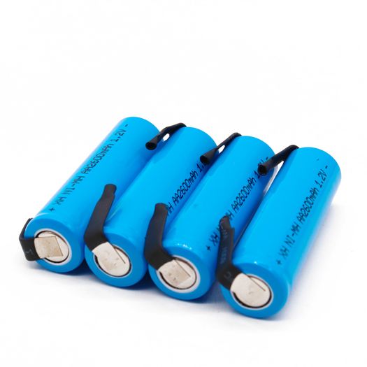 AA Rechargeable Battery 2600mAh NiMH with Solder Tabs DIY