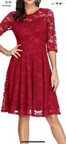 red lace dress