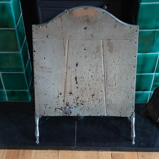 Stunning Art Deco Polished chrome Fire Screen