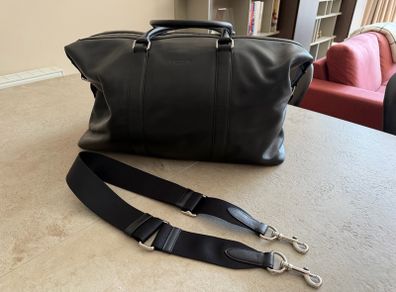 Coach full grain leather duffle bag