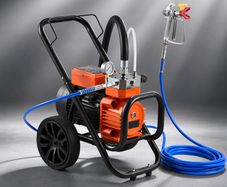 Airless Paint Sprayer 2000W 3300 PSI Heavy Duty Electric Paint Spray Machine with Trolley & 10m Hose