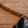3 PCs Stackable Coffee Table Set Accent Furniture MDF Steel Frame Walnut (FREE POSTAGE) Image 8