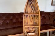Wooden Boat Wall Shelf Vintage Nautical Decor Rustic Maritime Coastal Display