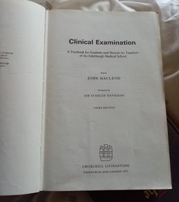 Vintage Clinical Examination Book