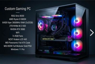 Custom gaming pc. 5900x 64gb 2tbssd rtx3080