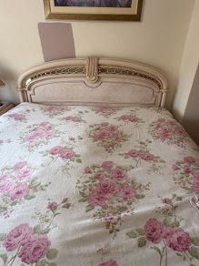 Italian Super King Bed, Chest of drawers with mirror and 1 bedside locker