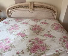 Italian Super King Bed, Chest of drawers with mirror and 1 bedside locker