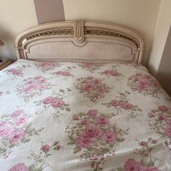 Italian Super King Bed, Chest of drawers with mirror and 1 bedside locker