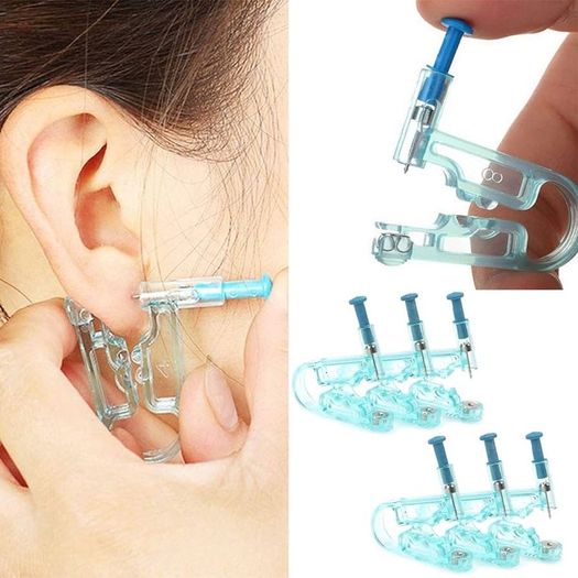 NEW SALE | 6pcs disposable Safety Ear Piercing Gun Unit Tool with Asepsis Pierce Kit Blue for Piercing kit Piercing Supplies with Ear Stud