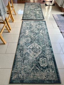 2 Ikea Vonsbak rugs teal