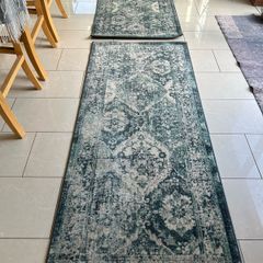 2 Ikea Vonsbak rugs teal