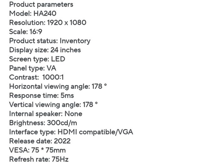 24-inch FHD LED monitor (75Hz)