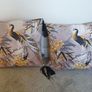 Peacock design feather cushion Image 2