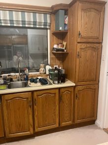 Solid oak kitchen cabinet doors and drawers
