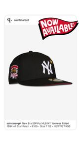 New Era 59Fifty MLB NY Yankees Fitted 1994 All Star Patch Size 7 1/2
