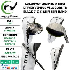 Callaway Quantum Mini Driver / 13.5 Degree / Ventus Velocore TR Black 7-X X-Stiff / Left Hand