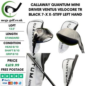 Callaway Quantum Mini Driver / 13.5 Degree / Ventus Velocore TR Black 7-X X-Stiff / Left Hand