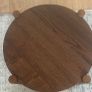 Compact Dark Wood Side Table with Shelf. Excellent Condition Image 4