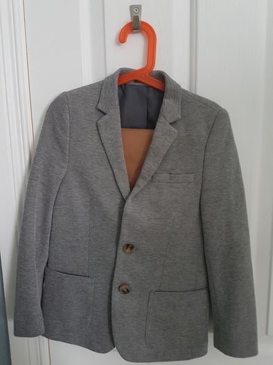 Boys grey blazer and chino set age 7/8