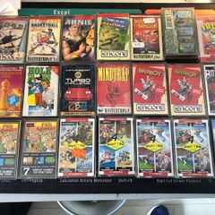 C64 - Commodore 64 Collectible Game Tapes - complete in box - individually priced