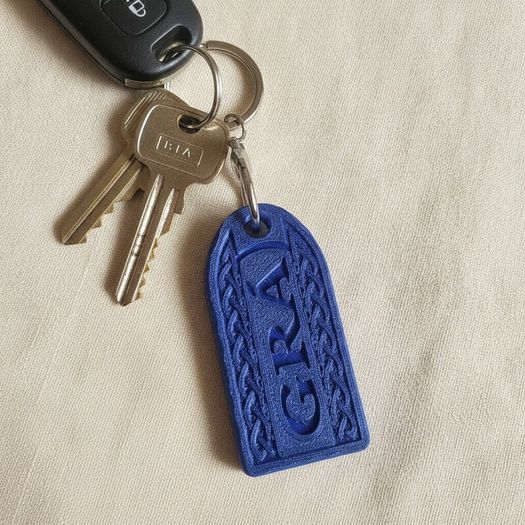 Personalised Irish Ogham Keyring Custom Name Gift