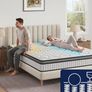 5FT King Hybrid Mattress, 22cm Pocket Sprung Mattress, 150x200cm Zero-noise independent springs offer motion isolation & back pressure relief for peaceful sleep Image 5