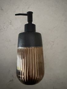Black & gold soap dispenser